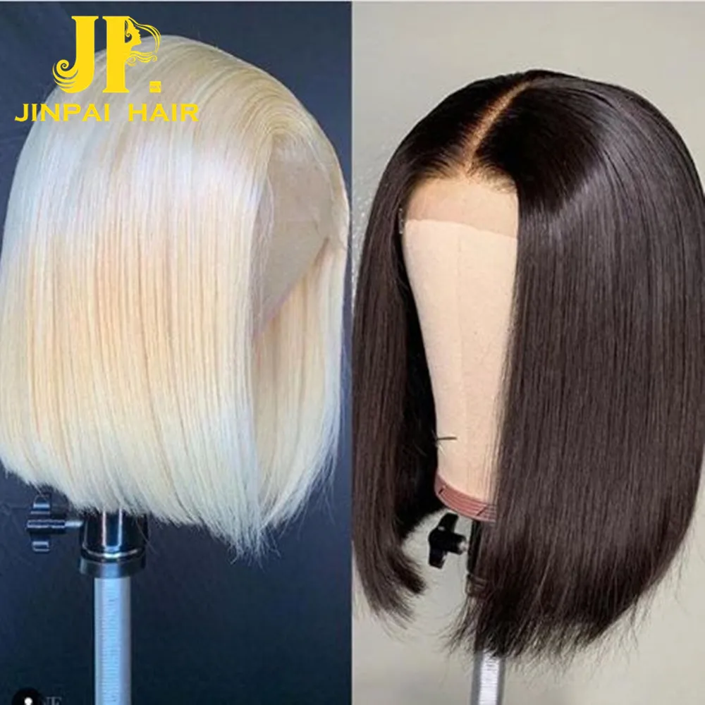 Оптовая продажа JP, лидер продаж, парик из натуральных бразильских 613 блонд Боб, парики из человеческих волос на шнуровке, Короткие парики боб для чернокожих женщин