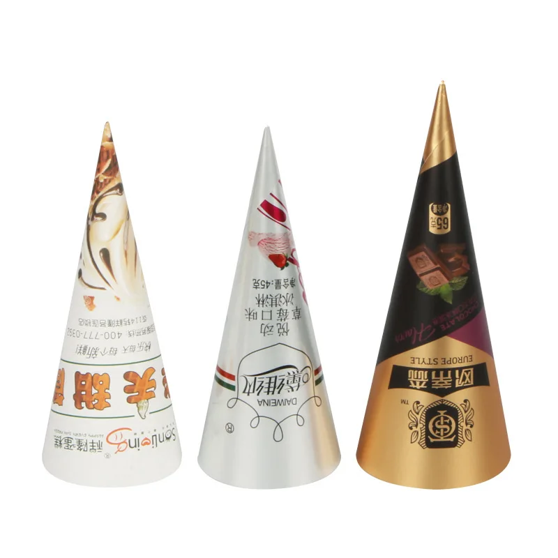 
Custom eco friendly food packaging waffle paper wrapping ice cream cone sleeves manufacturer factory supplier 