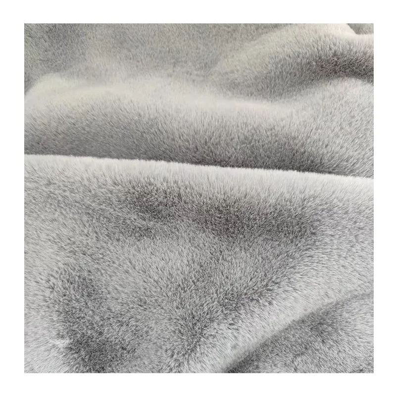 Custom High Quality 750gsm 25mm Long Pile Fur Fake Artificial Imitation 100% Polyester Faux Rabbit Fur Fabric