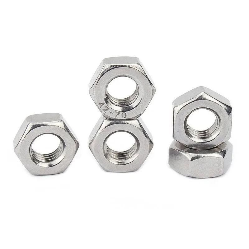 Factory Direct Sales 304 Stainless Steel Hex Nut SUS304 316  Hexagon Nut