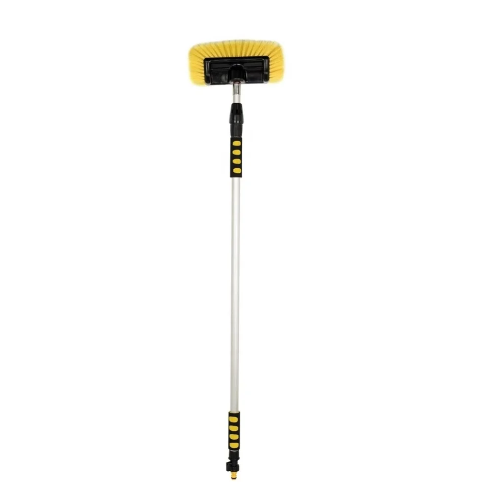 Selected Auto Extendable Long Water Through Brush Car Wash Telescopic Water Flow Through Brush Silicone Scraper Window Cleaning