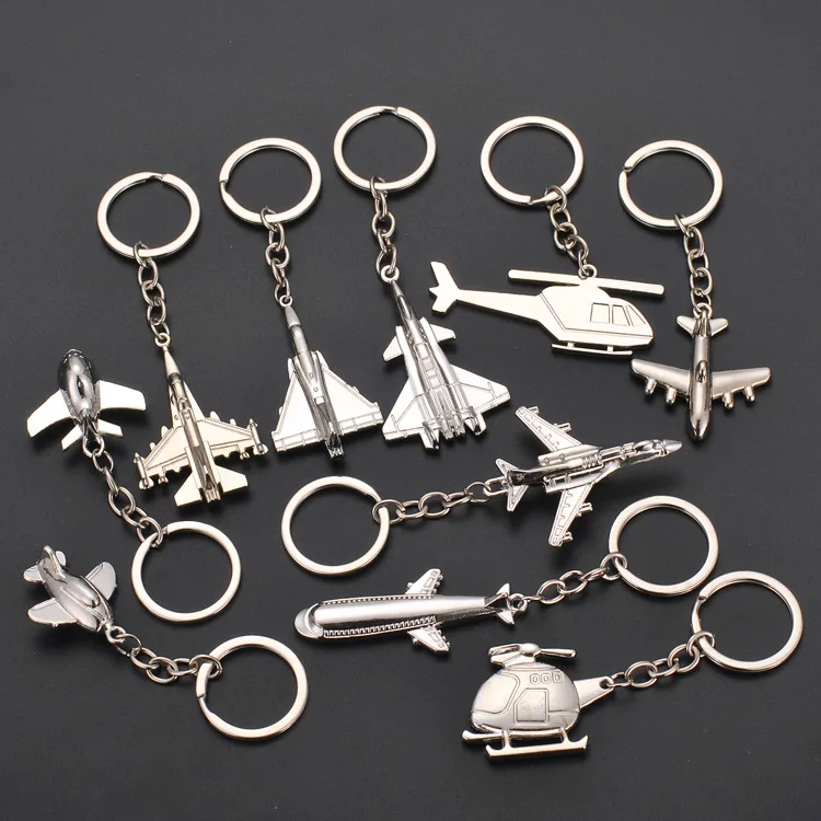 Creative Small Model Metal Aircraft Keychain Mini Aviation Promotional Keychain Customization
