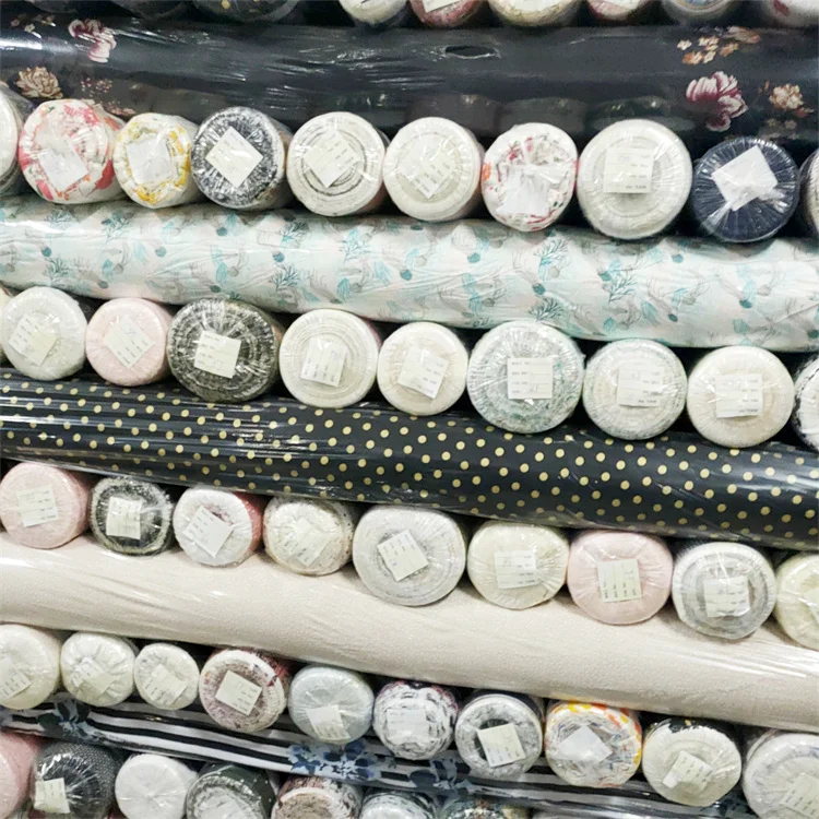 China Low Price 100%Viscose Rayon Stock Lot Fabric Print For Shirts