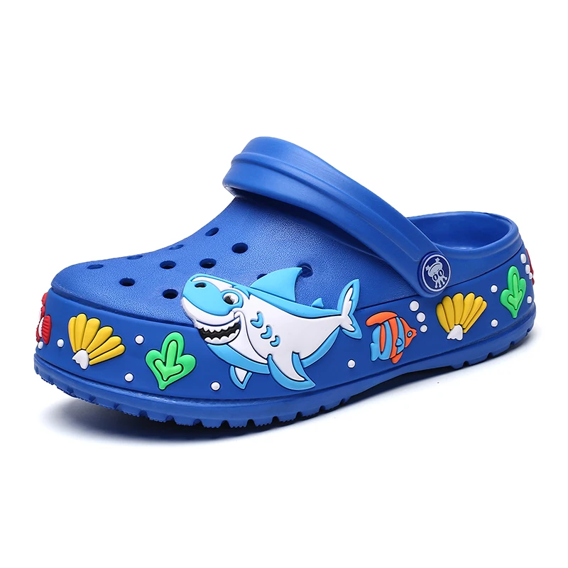 Cute EVA clogs kids casual garden shoes non-slip Thick bottom beach sandals  for boys girls baby
