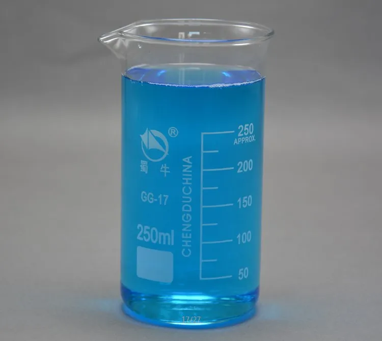 SHUNIU Laboratory equipment: 250ml  3.3 material high borosilicate open glass beaker