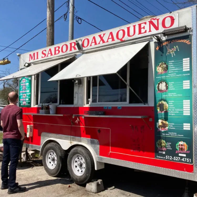 Factory Wholesale Food Truck Trailer Street Mobile Food Cart Outdoor Kitchen Fast Food Truck With Cooking Equipment For Sale