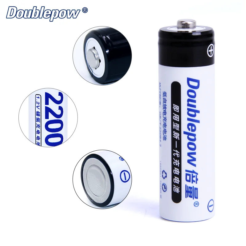 High Capacity 2200mAh AA Size 1.2v Battery Nickel Metal Hydride NiMH Rechargeable 1.2v 2200mah Battery Cell