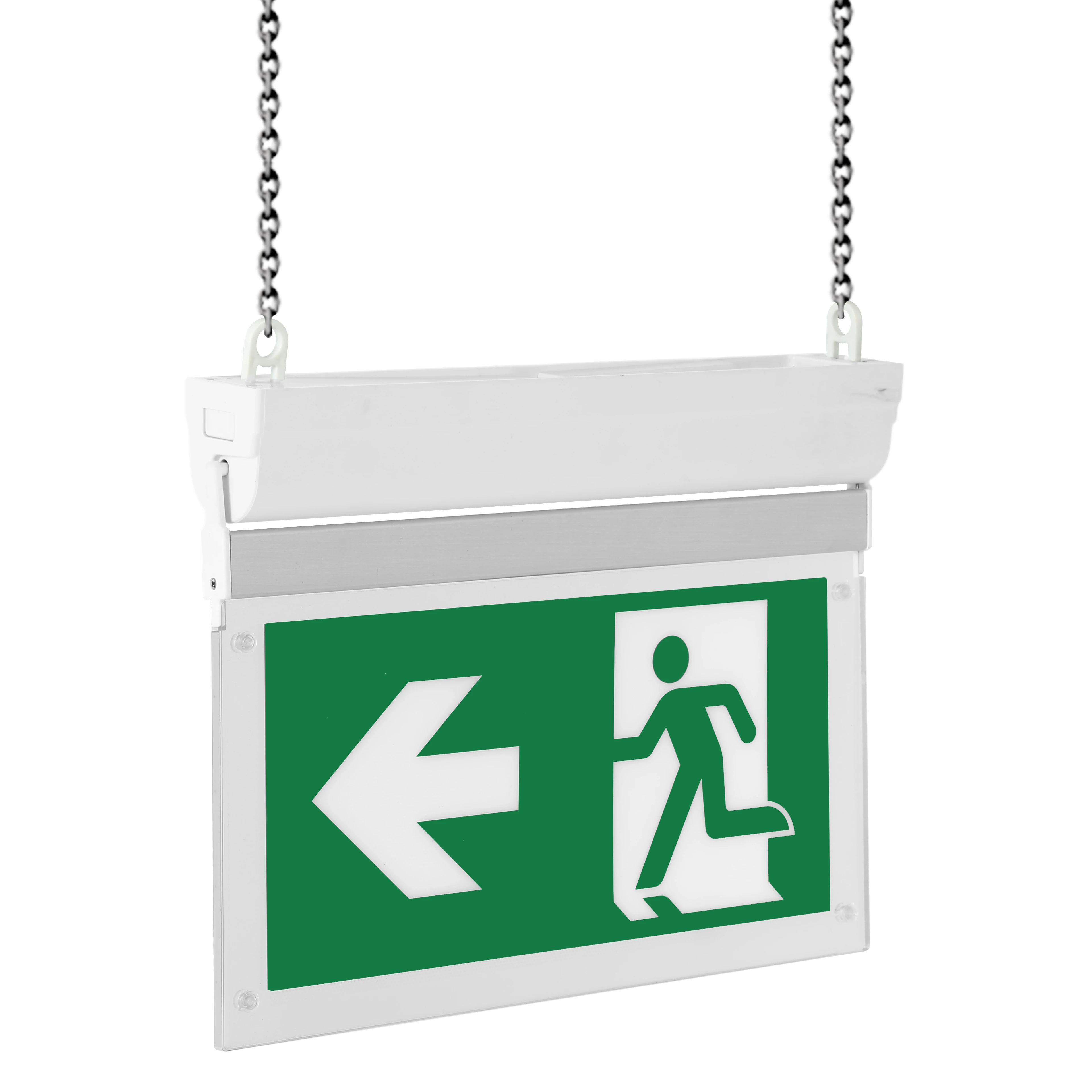 CE CB approved Backlight Replaceable Indicator Suspended Installation Plastic LED Light Emergency exit Sign