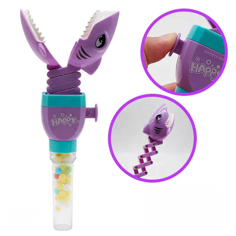 Sweet Gift Shark Candy Toys Funny Grabber Novelty Games Kids Plastic Promotional Candy Toys