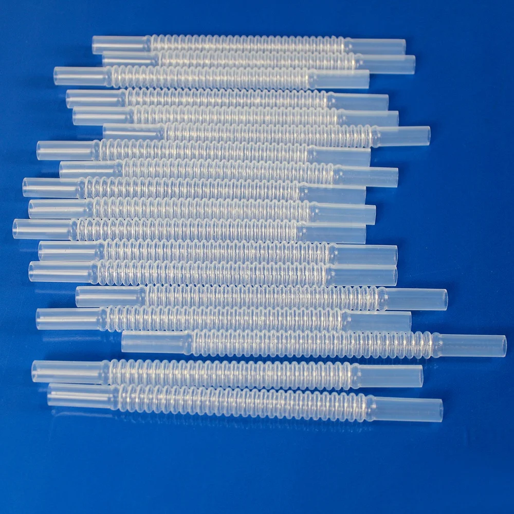 Manufacture Plastic Transparent FEP Corrugated Tube FEP Corrugated Tubing