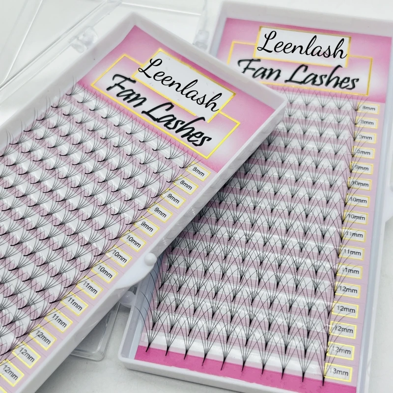 Dark Black Premade Volume Lash Extensions Russian Premade Volume Pre Made Fans Eyelash Extensions