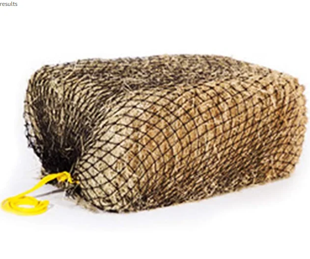 Square Net Hay Holder for Horses  Durable Nylon Square Bale Hay Net Slow Feed Hay Rope Net