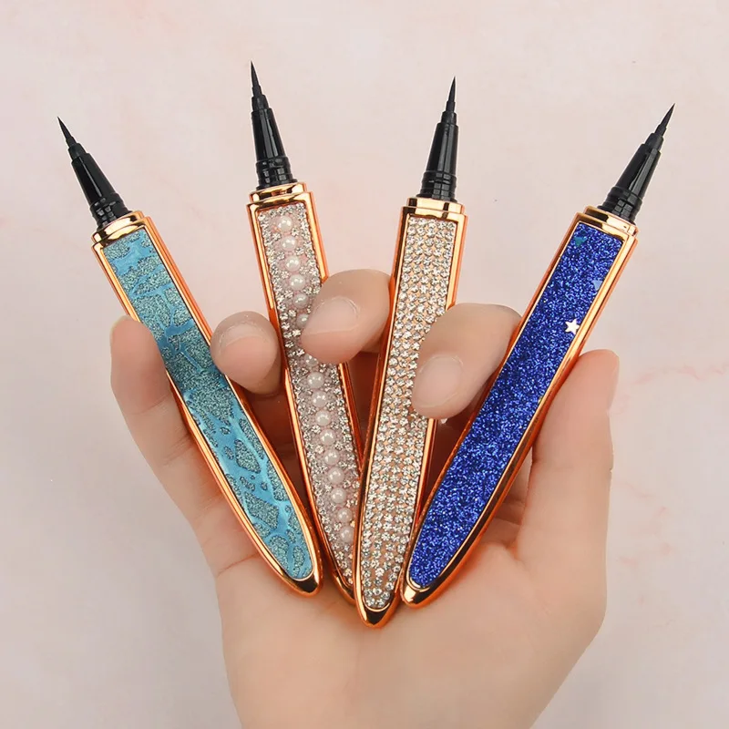 custom logo premium eye liner lashglue glue pen suitable for eye lash liquid waterproof magic adhesive eyeliner eyelash glue pen