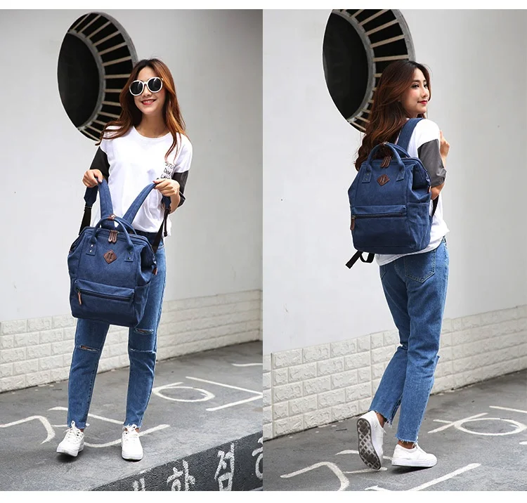 ZUOLUNDUO Cute piggy canvas travel bag student backpack,hipster school backpack bag