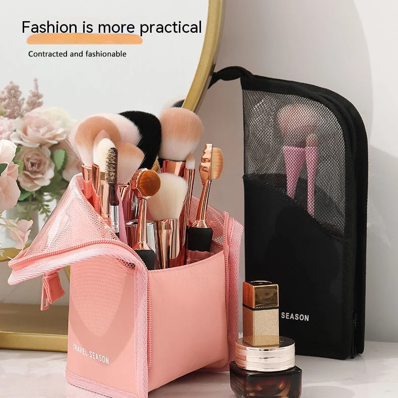 Storage Bags Waterproof Wholesale Large Capacity Mesh Make Up Pouch Travel Pouch Custom For Women Cosmetic Bags