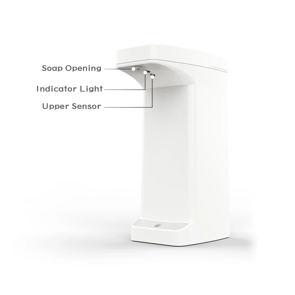 Intelligent plastic hand sensor non-contact dish type automatic soap dispenser for hotel bathrooms and kitchens