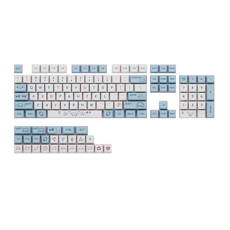 Royal Kludge rk 87 sub gmk relativity keycaps 127 keys cherry profile with asa profile keycaps for gaming mechanical keyboard