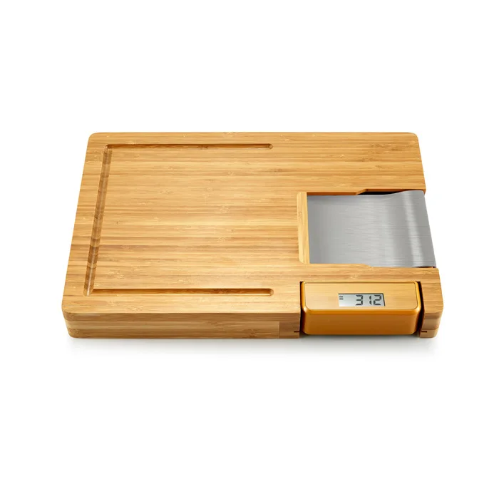 Rectangle bamboo electronic digital kitchen weighing scale cutting chopping board