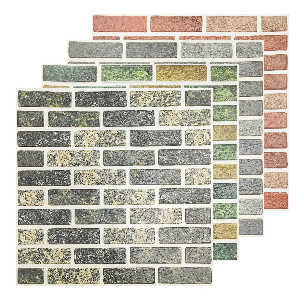 china wall stickers factory direct sale Home wall decor Adhesive sticker Brick design 3d Foam wallpaper Stickers interior decor