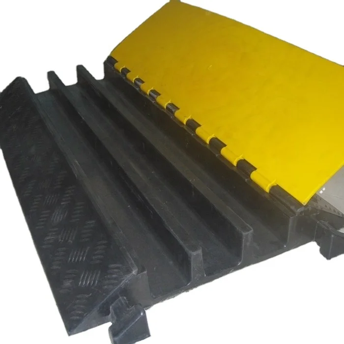1 2 3 4 5 Channel Wire Cord Protective Traffic Speed Ramp Tray Rubber Cable Guard Bridge Ramp Protector