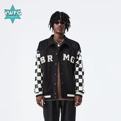 OEM custom chenille embroider patch logo winter baseball bomber vintage letterman varsity jackets for men