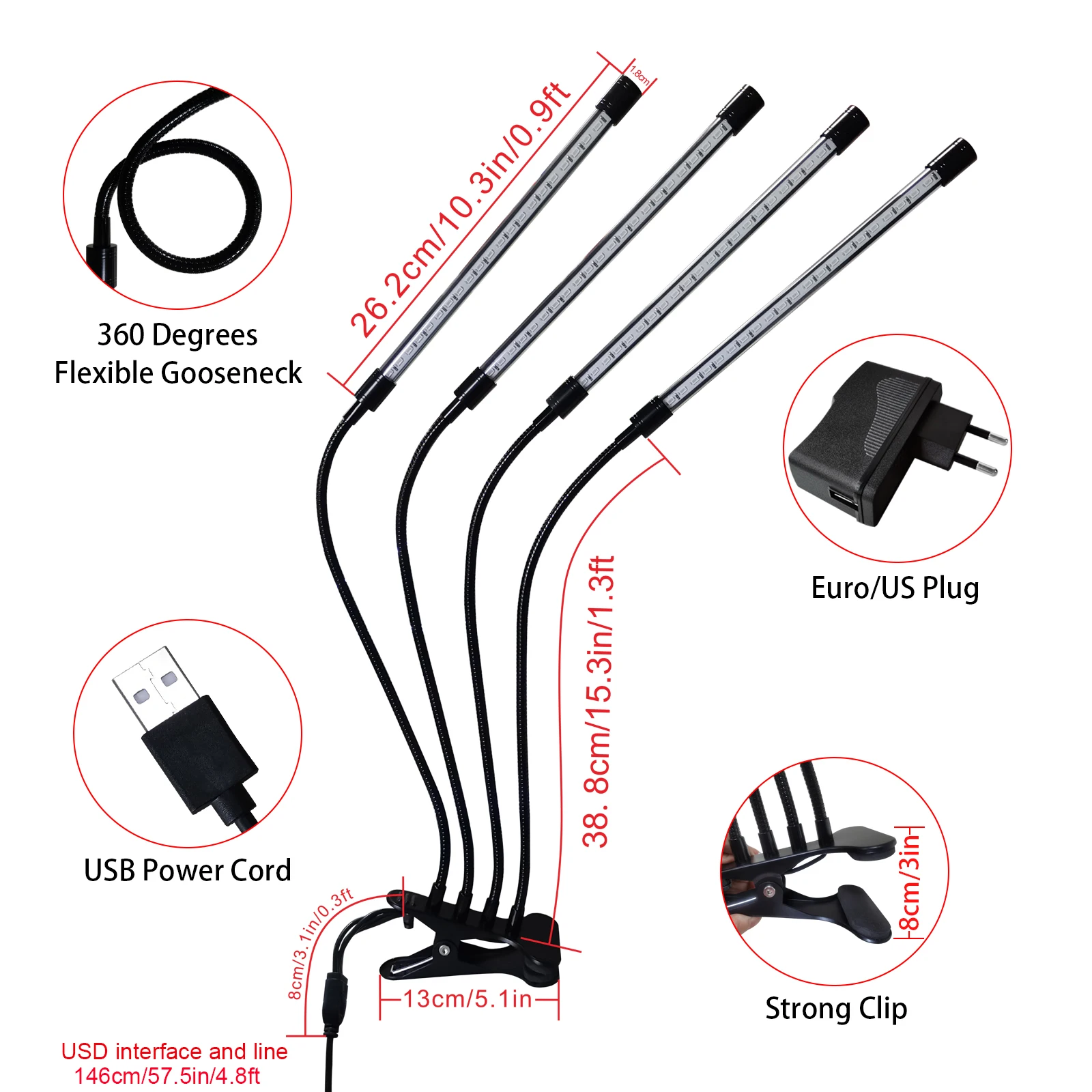 Оптовая продажа полный спектр DC5V USB-растения