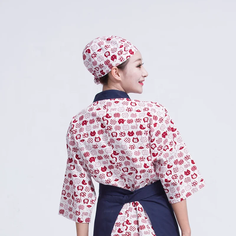 Fanny chase Japanese chef hat cloth sushi restaurant Japanese restaurant izakaya Japanese material work hat headband