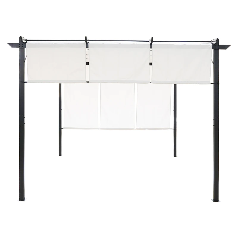 Garden Supplies Arches Arbours Pergolas Soft Top Adjustable Aluminum Pergola 3x3 Meter For Patio Lawn