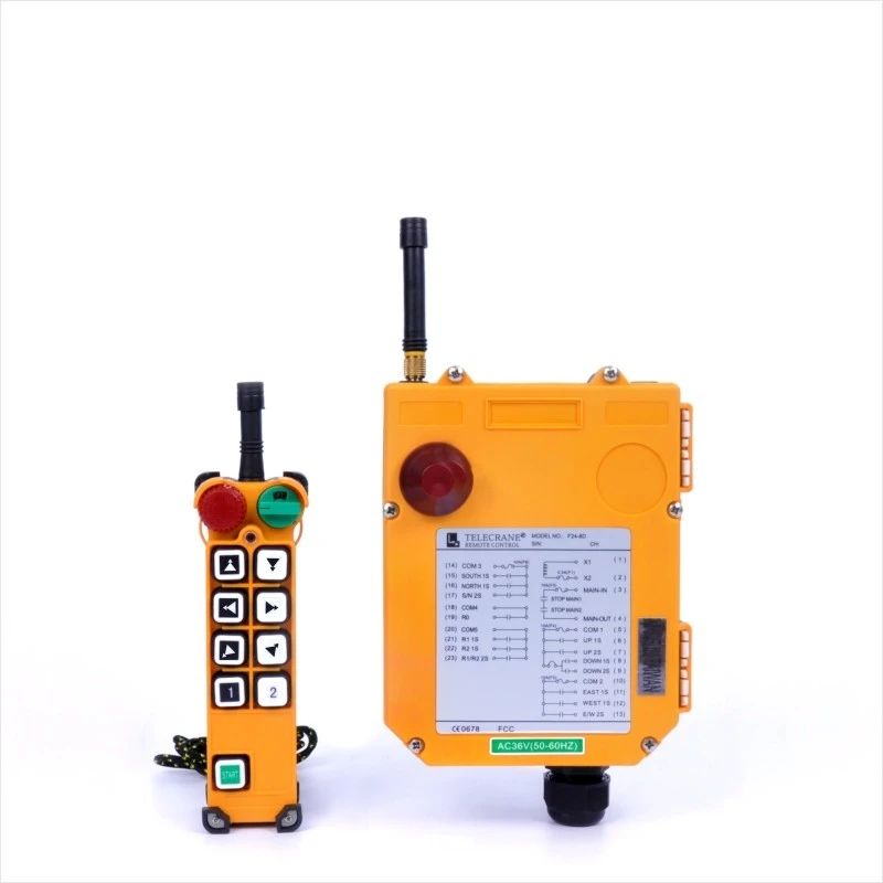 
11 operation button 8 dual speed button industrial radio remote control for crane and hoist telecrane F24-8D 