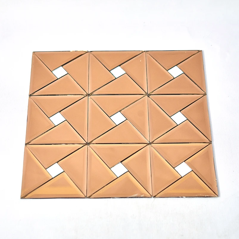 Large Mirror Wall Decorative Glass Mirror Tiles Elevator Background Decoration Glass Mirror Mosaic