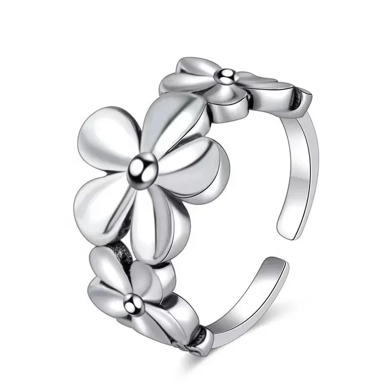 
Factory wholesale Vintage design flower ring Daisy resizable ring ladies party jewelry accessorize Daisy ring 