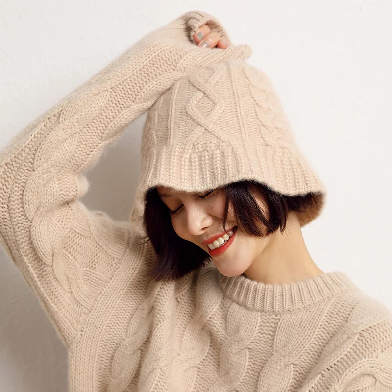 2023 New fashion wool beanie hat australian wool hat merino wool beanie hats for women W2585