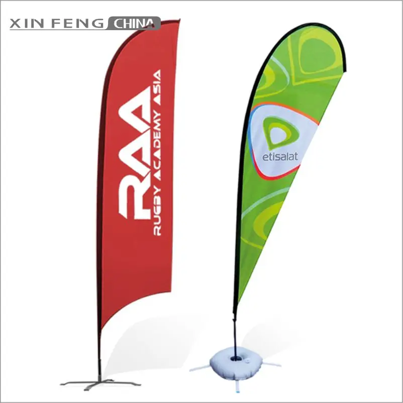 2021 Hot Sales Professional Custom Inkjet Printing Outdoor Advertising Teardrop Beach Flags