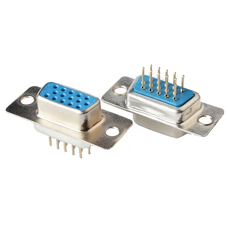 Монтажный двухрядный разъем для печатной платы dsub data Промышленный vga mvga d