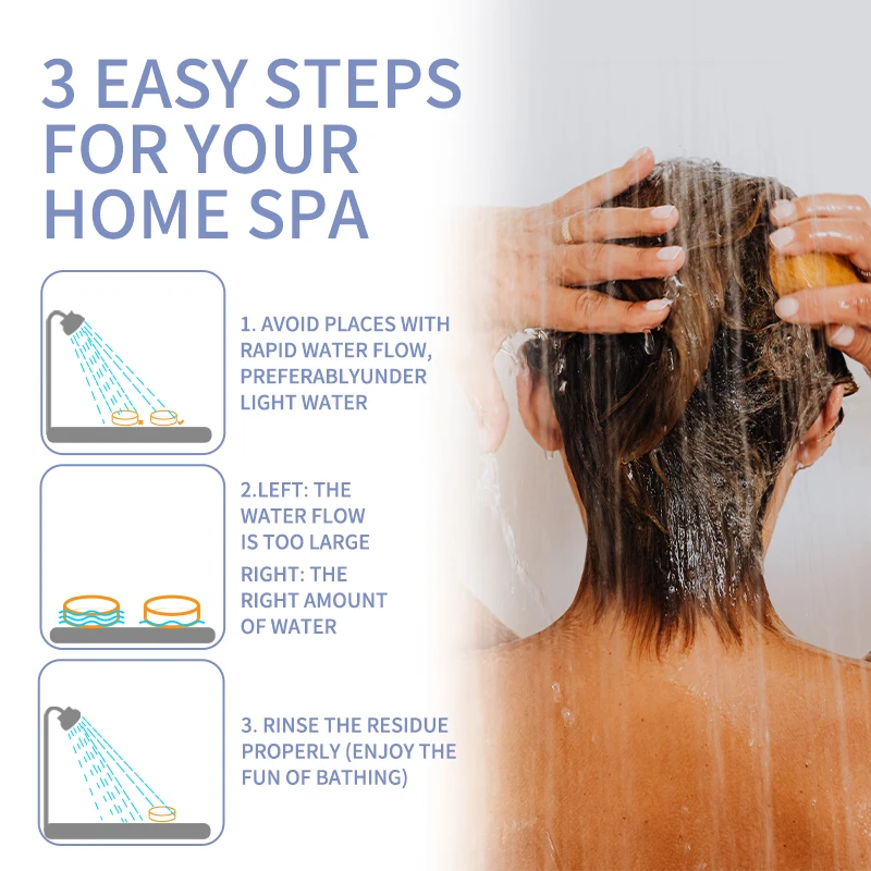 Wholesale Natural Vegan Essential Oils Organic Dried Flowers Bath Shower Bombs Eucalyptus Aromatherapy Shower Steamers Tablets