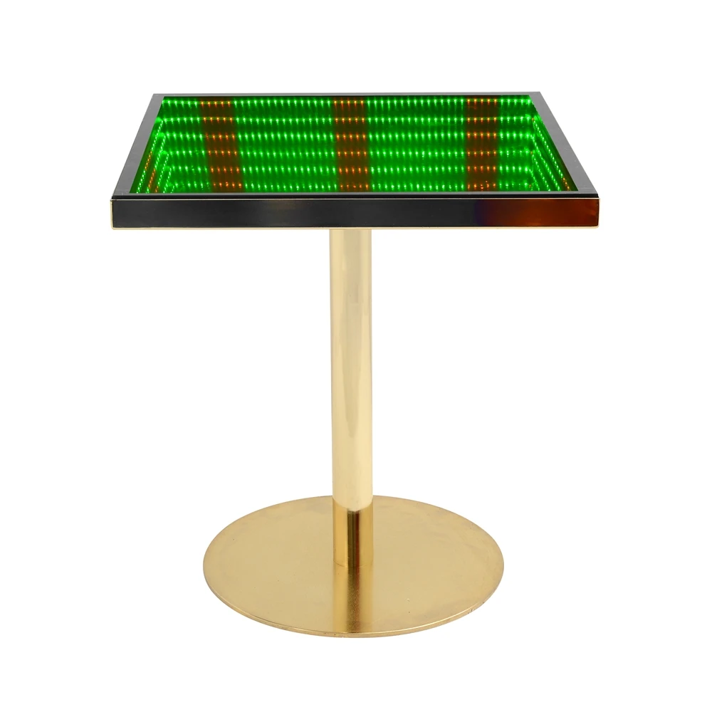 2022 Wholesale High Quality Rechargeable Desk Restaurant Light Led Table Bar Furniture Commercial Furniture LED Magic Tea Table RGB