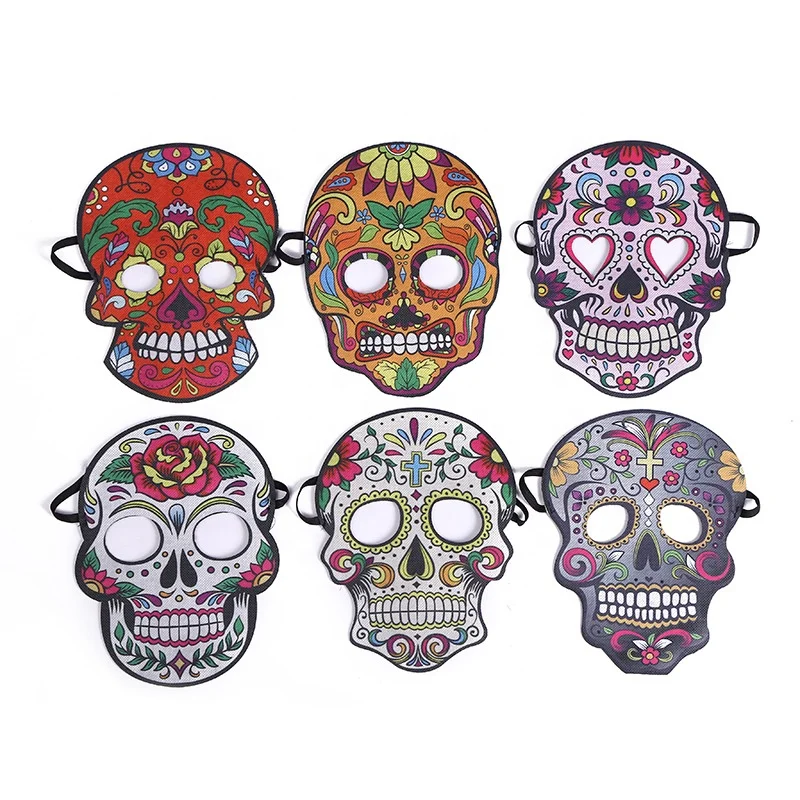 PoeticExist мужчины и женщины уникальные красочные Страшные Ужасы Skul полное лицо мягкие пластиковые маски для вечеринки день мертвых