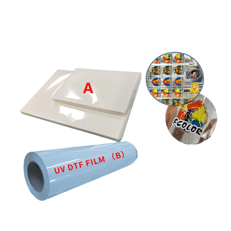 UV DTF Transfer Film Paper A3/A4 100 Sheets A/B Film DTF Film Stickers  UV DTF Printing For DIY On Glass Leather Metal