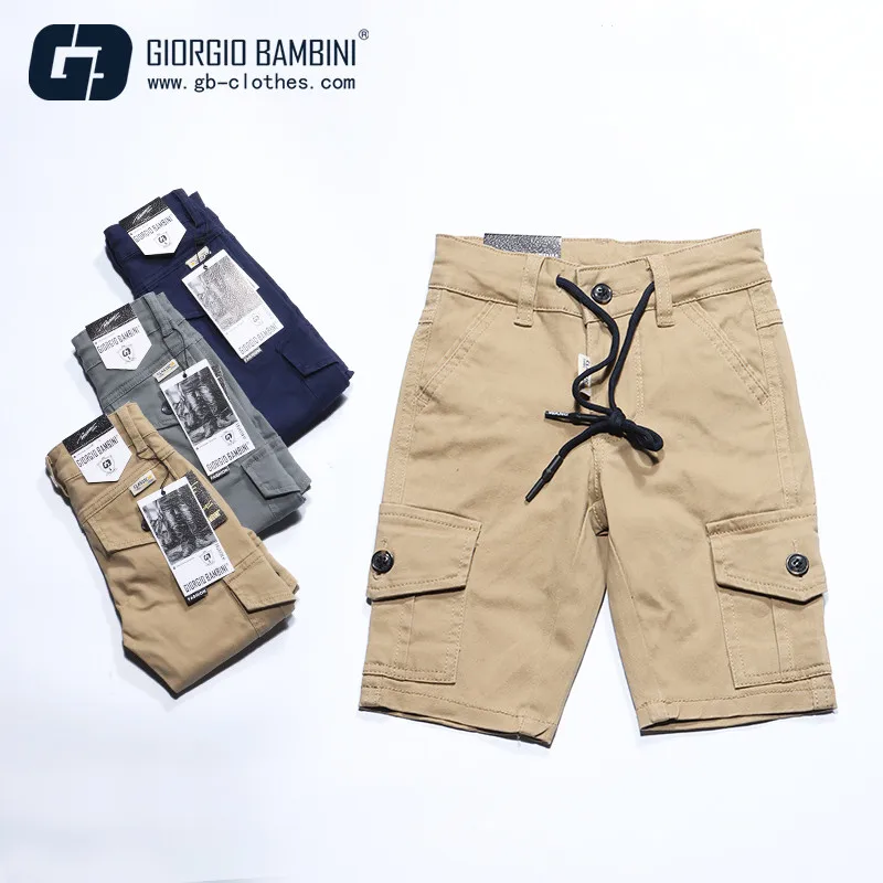 2024 Summer kids bike shorts High Quality  Kids Cargo Pants Multi-Pockets boys Cargo Shorts