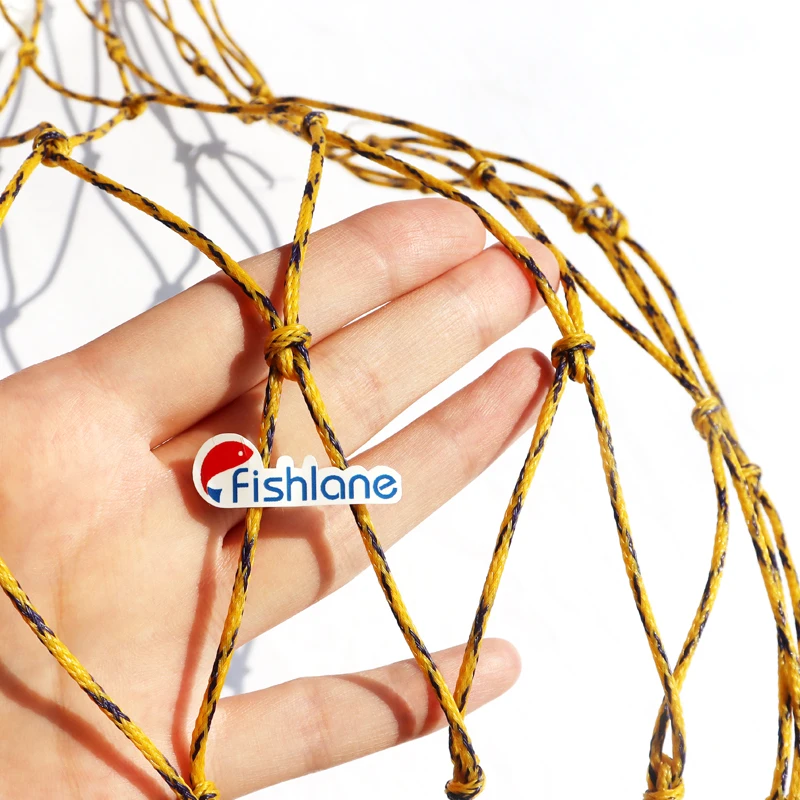 Wholesale Supplier High Strength HDPE 380D 6ply yellow Braided Twine Knotted Net Trawl Net PE Net