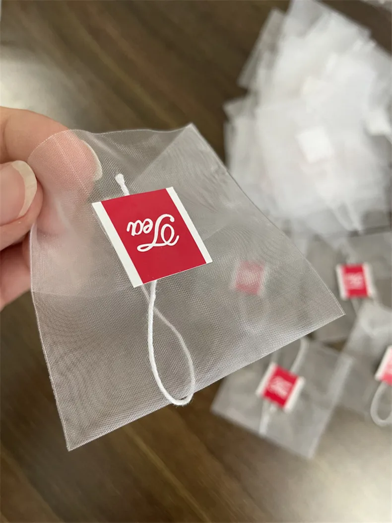 Custom Packaging Empty Tea Bags Pla With String Biodegradable Filter Bag Pouches Disposable Tea Bags