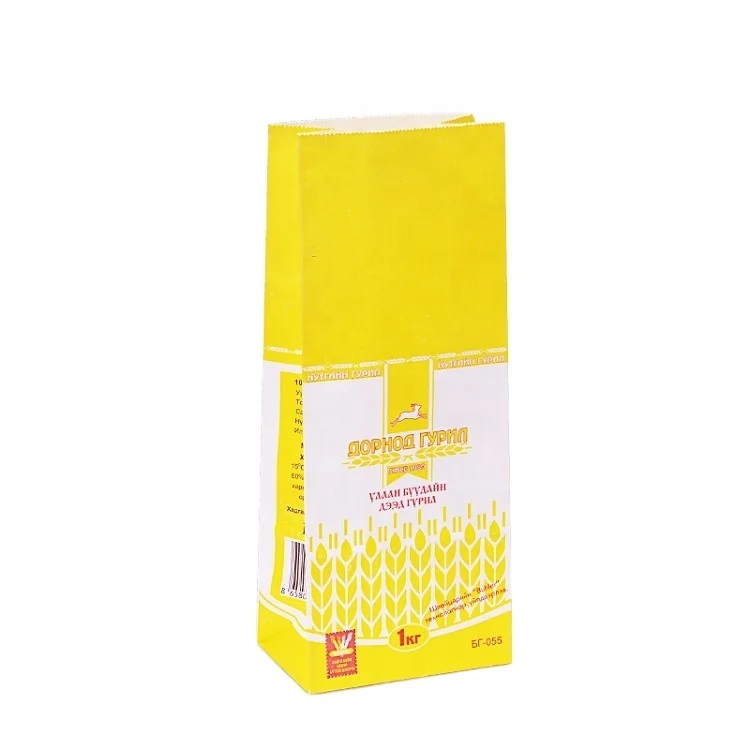 Manufacturer professional custom food-grade white kraft flour paper bag 1 kg 2 kg 5 kg
