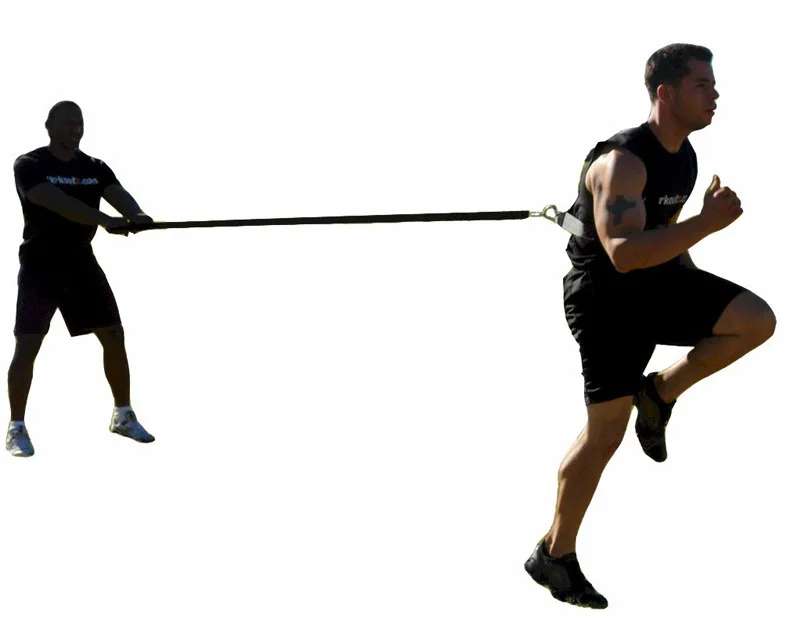 CHENGMO SPORTS Hot Sale Adjustable Weight Sled Trainer Weight Bearing Resistance Band Pull Sled Belt With Padded Shoulder Strap