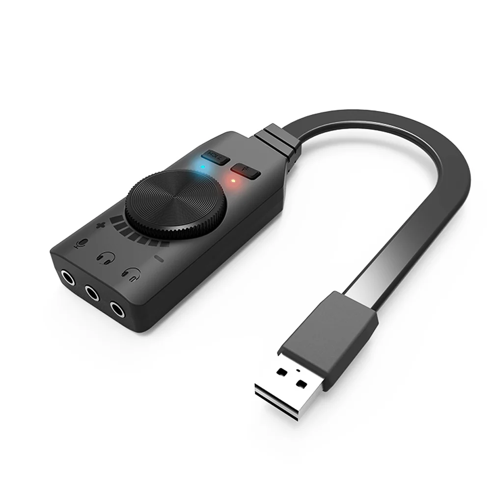 USB до 3,5 мм адаптер для подключения наушников 3 в 1 взаимный обмен данными между компьютером и периферийными устройствами аудио-интерфейс звуковая карта с интерфейсом USB 7,1 звуковые карты