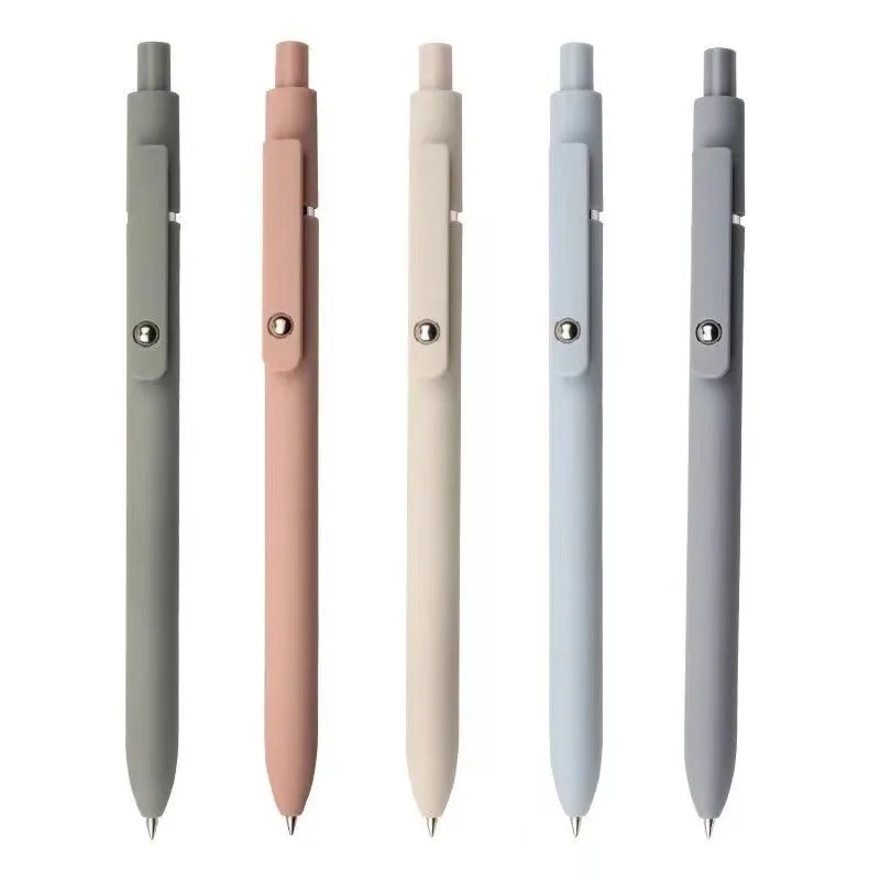 Cross-Border Zanshi 012  Morandi Retro Color Press Neutral Pen Student Office Matte Low Center of Gravity Black Core
