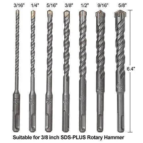 Carbide Cross Tip SDS Plus Max Electric Hammer Masonry Drill Bits for Masonry & Concrete