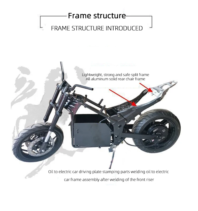 Factory Sale Large High Speed Street Motorbike 5000w Wholesales Cheap Eec Racing Electric Motorcycle