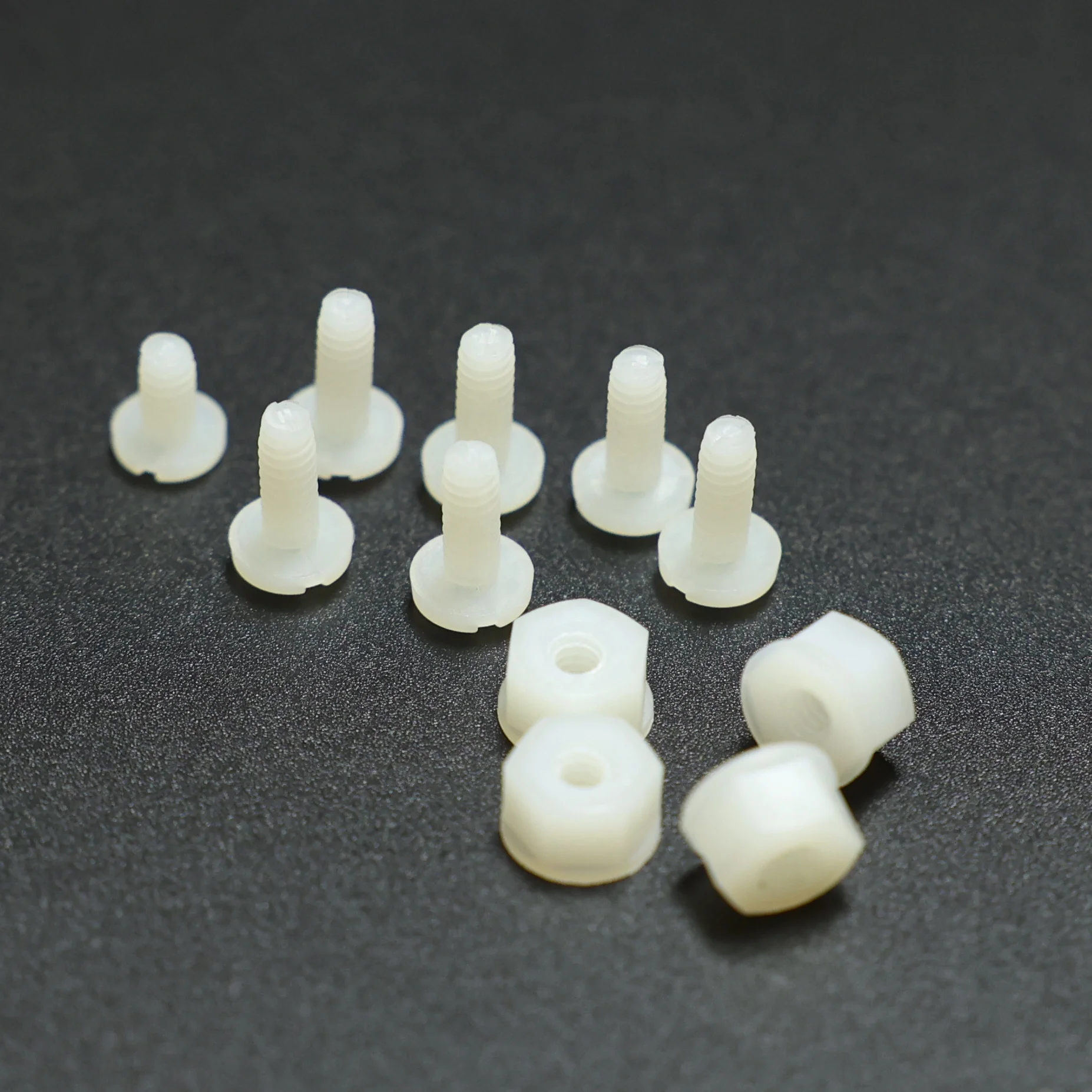 Nylon Combo Binder Machine Screw-Thread Size 6-32 Thread Length 9.5mm 0.375 Inch