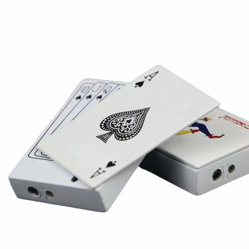 Lighter Jet Torch Turbo Playing Cards Lighter Windproof Metal Lighter Metal Funny Toys For Men Smoking Accessories