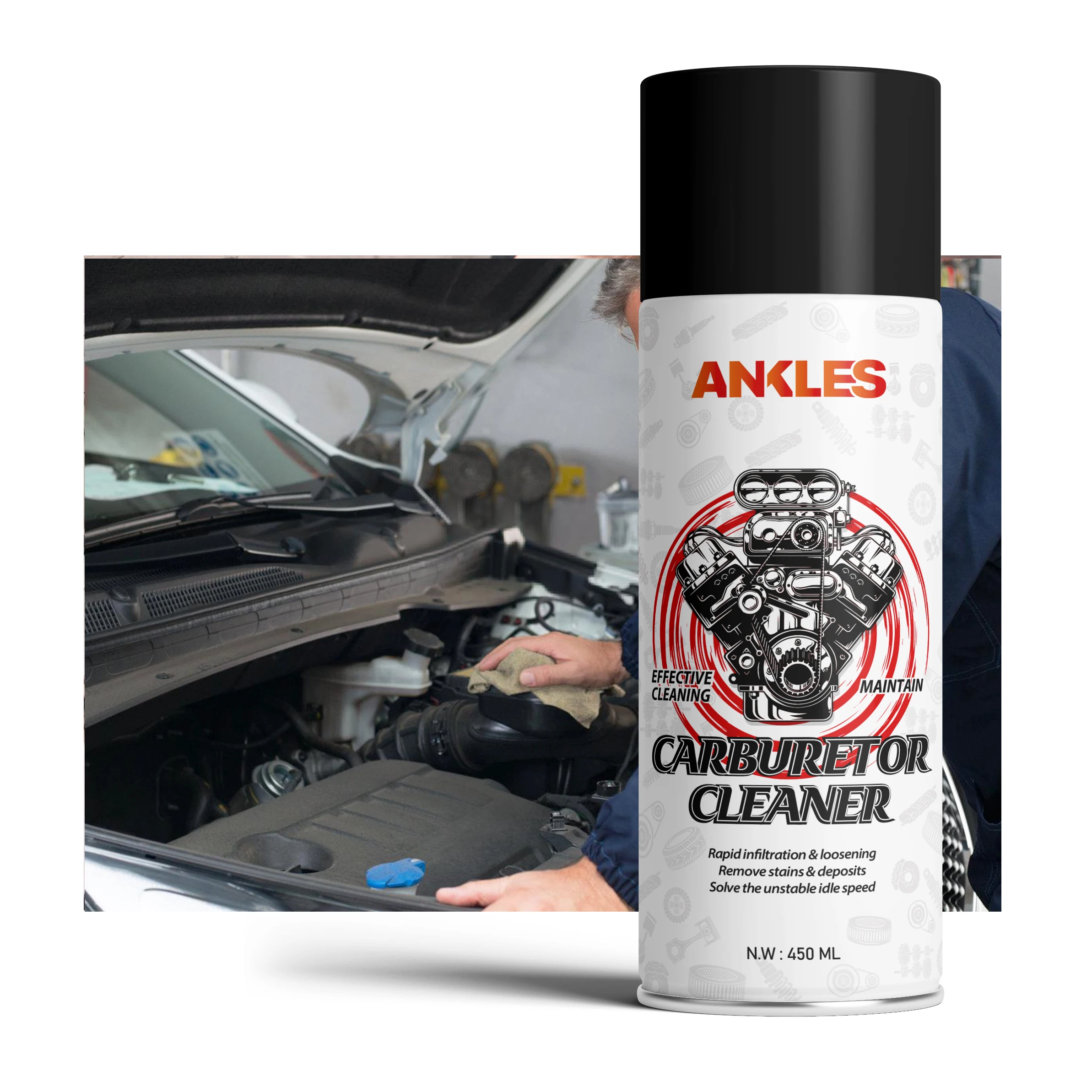 ANKLES super tech carb carburetor cleaner foam carburetor choke cleaner spray carburetor cleaner